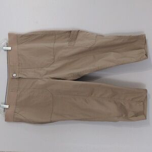 Riders by Lee Midrise Capri Womens 16W Plus Tan Stretch Waist Cargo 38" X 19"New